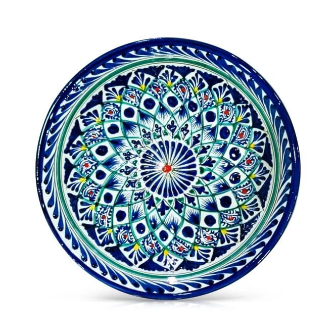 Teller tief - Risсhtan Keramik R1, handbemalt, Ø 19 cm