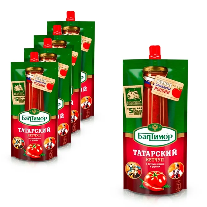 Tomaten Ketchup - Tatarski, mit Chili und Dill, Baltimore, 5 x 230 ml