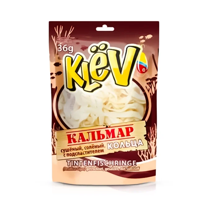 Кольца кальмара, сушеные, солёные с подсластителем, 36 г