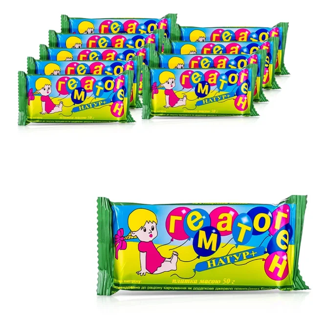 Weichkaramellriegel - Hämatogen, Natur +, 10 х 50 g