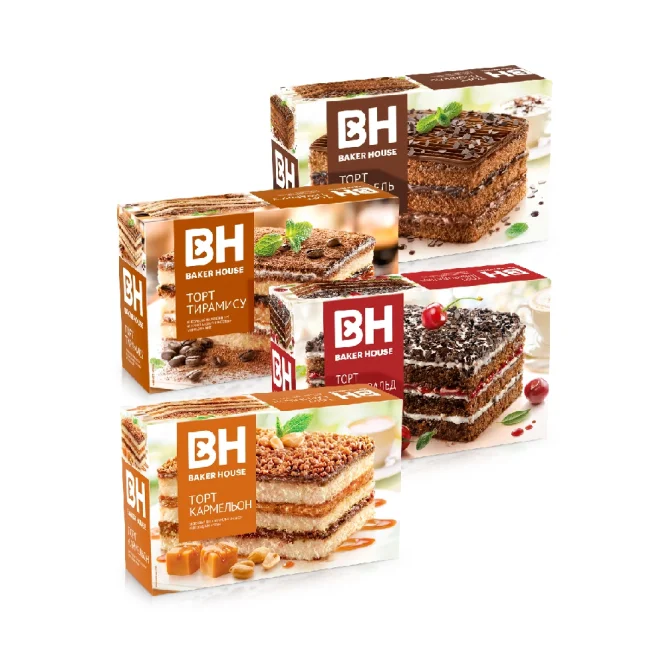 Набор бисквитных тортов - Baker House, 4 x 350 г