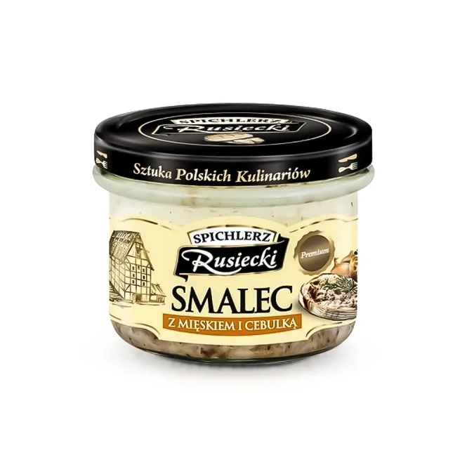 Schweineschmalz, mit Fleisch und Zwiebeln, Spichlerz Rusiecki, 160 g