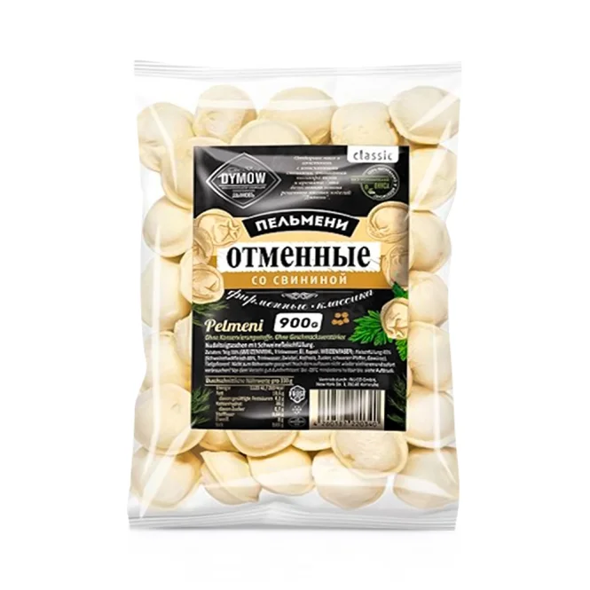 Пельмени - Отменные, с начинкой мяса свинины, Дымов, 900 г