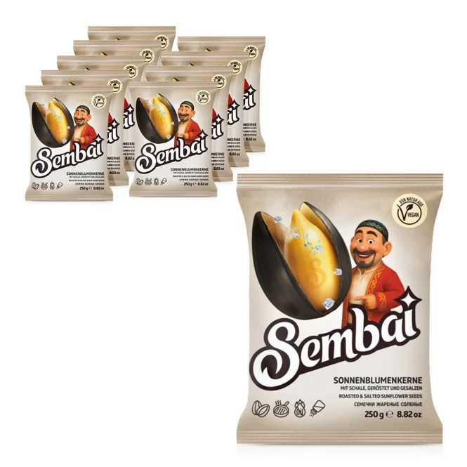 Sonnenblumenkerne - Sembai, geröstet, gesalzen, 10 х 250 g