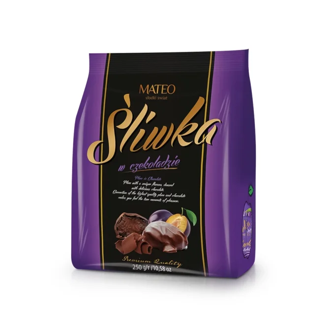 Schokokonfekt - Sliwka, Pflaume in Schokolade, Mateo, 250 g