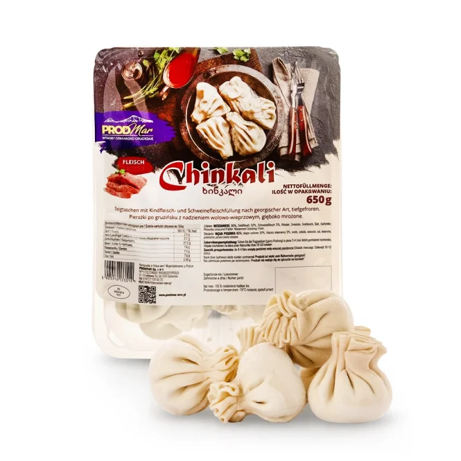 Teigtaschen Khinkali, mit Rindfleisch- und Schweinefleischfüllung, Prodmar, 650 g