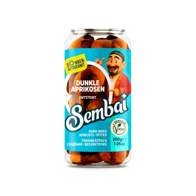 Курага без косточки, темная, Sembai, 200 г