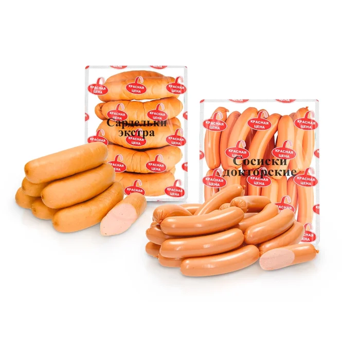 Brühwurstchen und Würstchen-Set, Krasnaja Zena, 2,25 kg