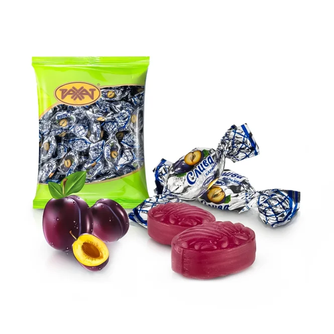 Hartkaramellen - Sliwa mit Fruchtfüllung, Rakhat, 150 g