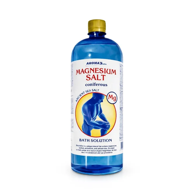 Badezusatz - Salz des Urmeeres Bishofit, flüssig, mit Nadelextrakt, AROMA'Saules, 1 l