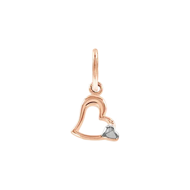 Anhänger, Rot- / Weißgold 585°, 10 mm