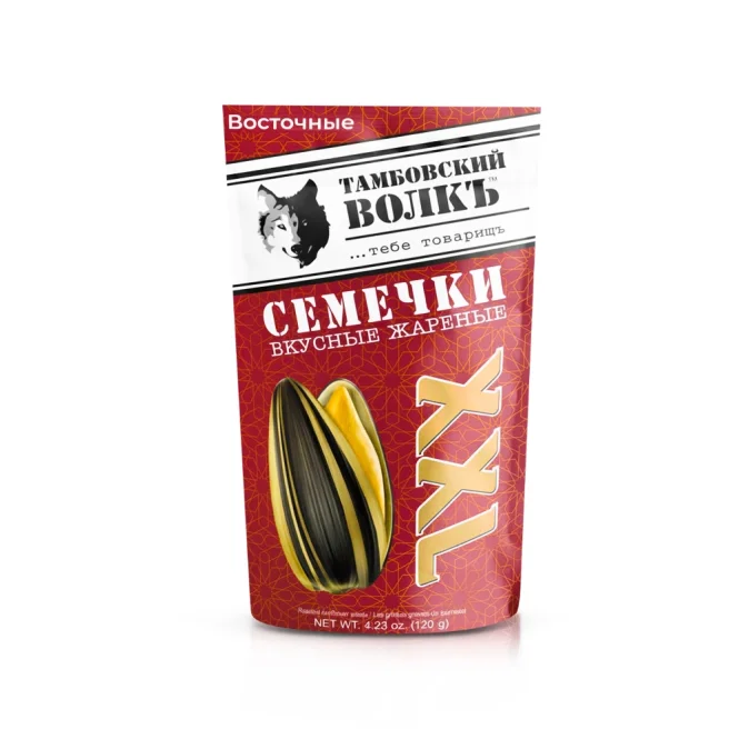 Семечки полосатые, обжаренные, Тамбовский волкъ, 120 г
