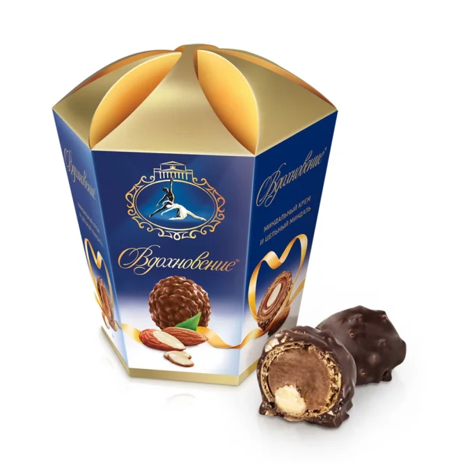Praline - Inspiration, mit ganzen Mandeln und Sahne, 150 g