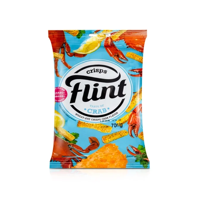 Сухарики пшенично-ржаные - Flint, со вкусом краба, 70 г