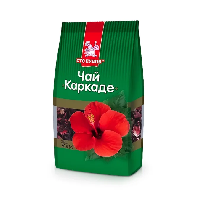 Teegetränk aus sudanesischen Rosenblättern - Hibiskus, 100 Pudov, 70 g