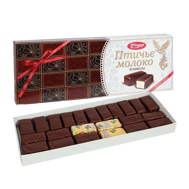 Конфеты - Птичье молоко, со вкусом сливок, шоколада и лимона, 300 г