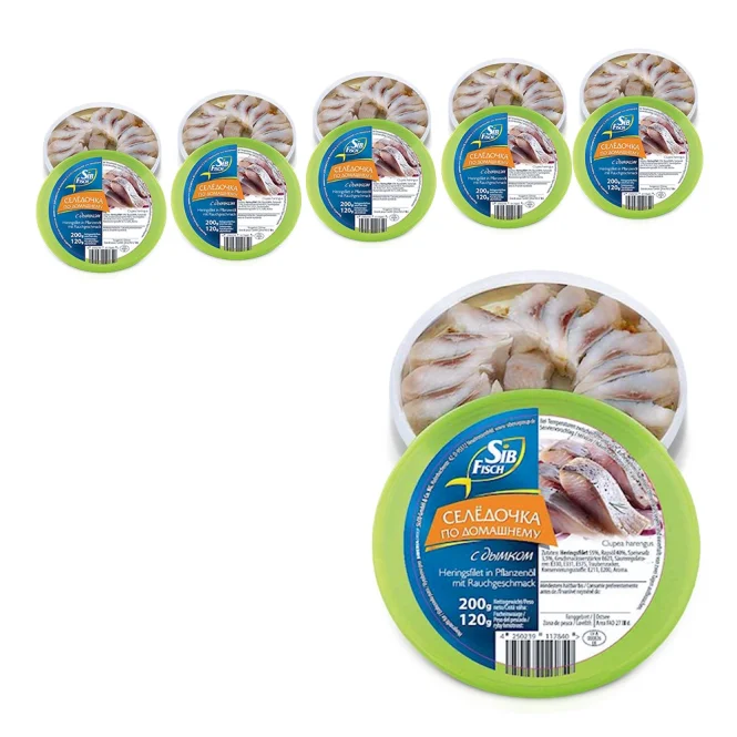 Heringsfilet in Öl mit Rauch, Sib Fisch, 6 х 200 g