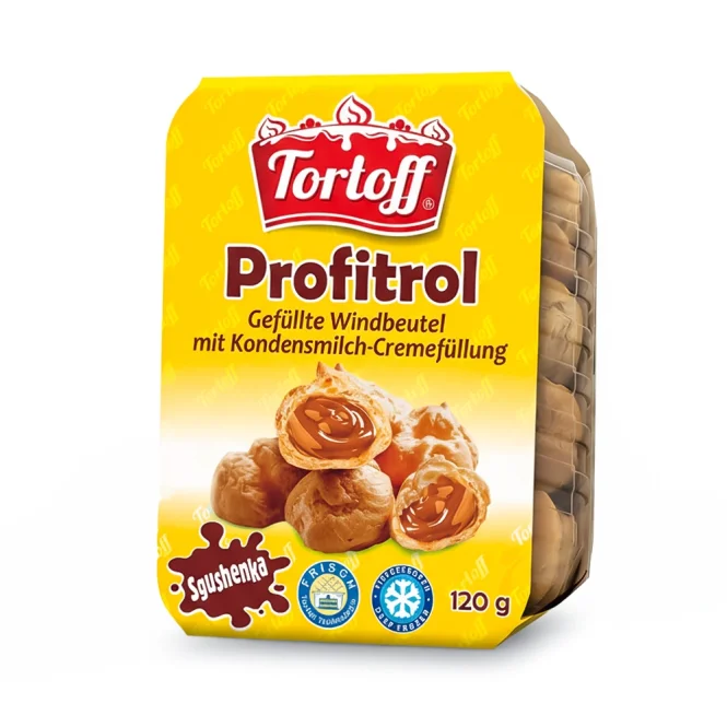 Profiterolen, mit Kondensmilch-Cremefüllung, Tortoff, 120 g