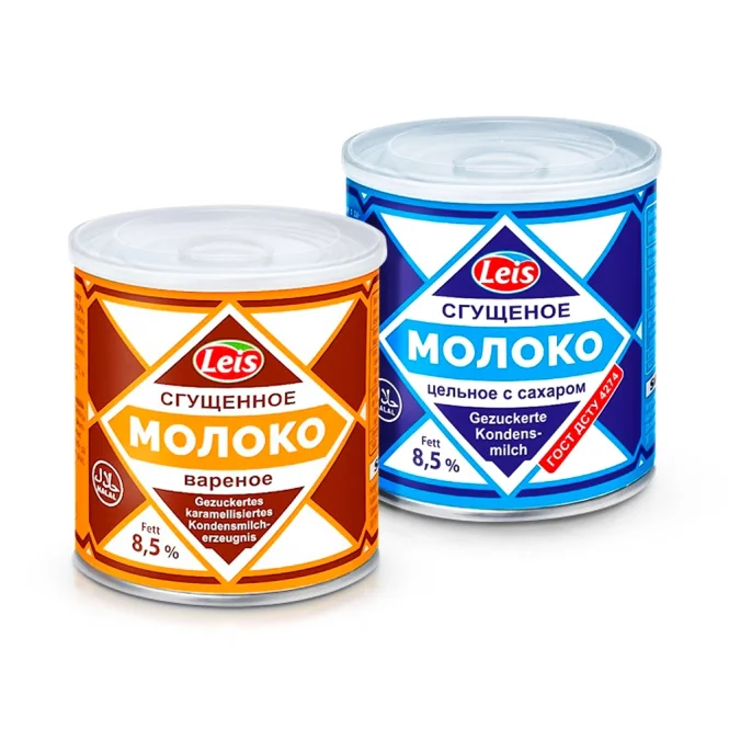 Набор сгущённого молока - Leis, 2 х 370 г 