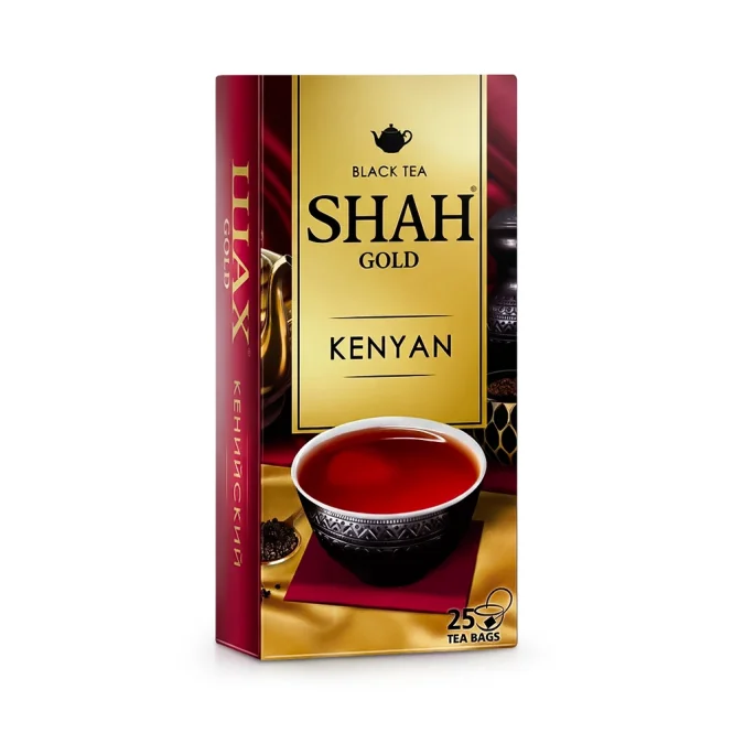 Schwarzer Ceylon Tee - Shah Gold Kenyan, granuliert, in Teebeuteln, 25 х 1,8 g