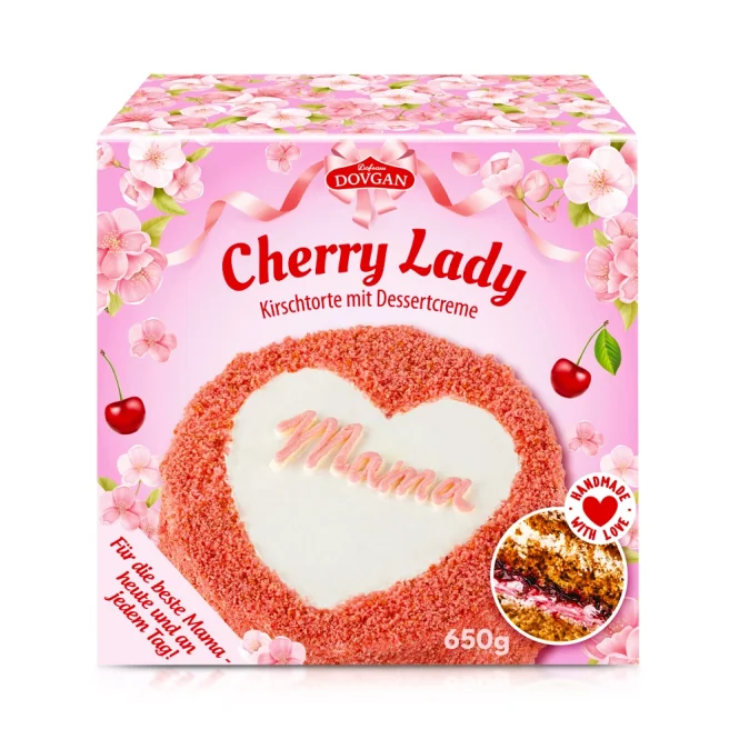 Torte - Cherry Lady,  mit Kirschfüllung, Dovgan, 650 g