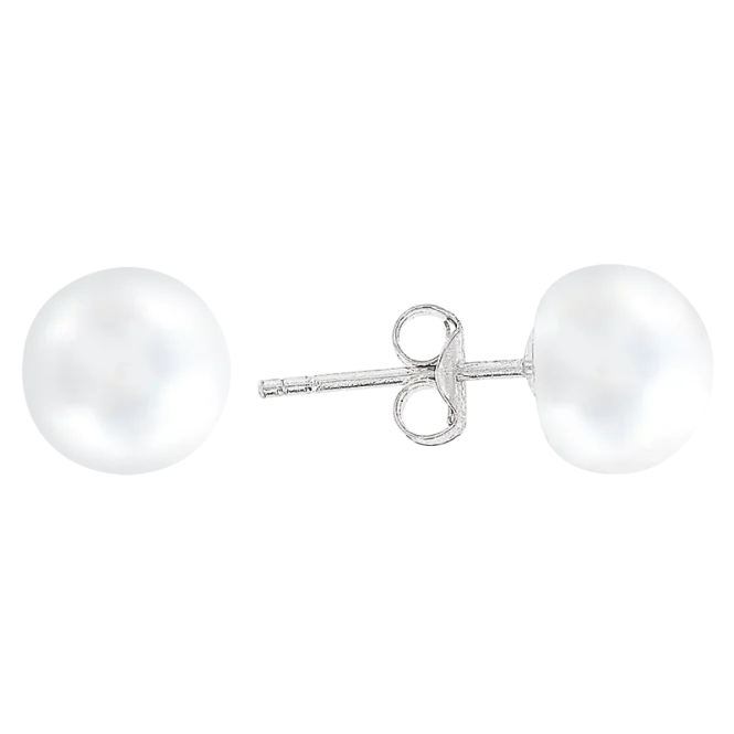 Ohrstecker, Silber 925°, Süßwasser-Zuchtperle