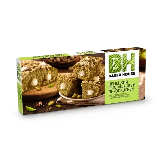 Biskuitkuchen, mit Pistazien und Vanillecreme, Baker House, 350 g