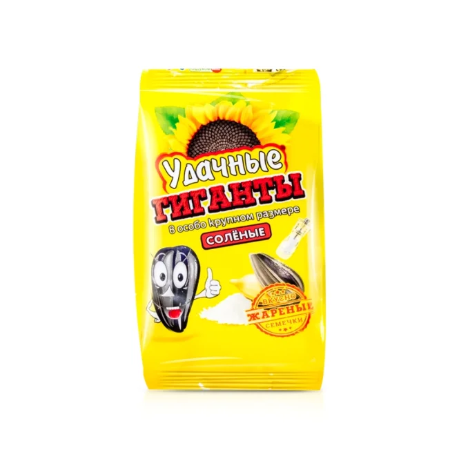 Семечки - Гиганты, жаренные и солёные, Удачные, 250 г