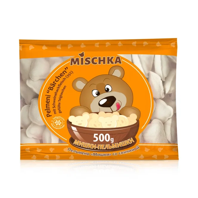 Пельмени Мишки, с начинкой мяса свинины, 500 г