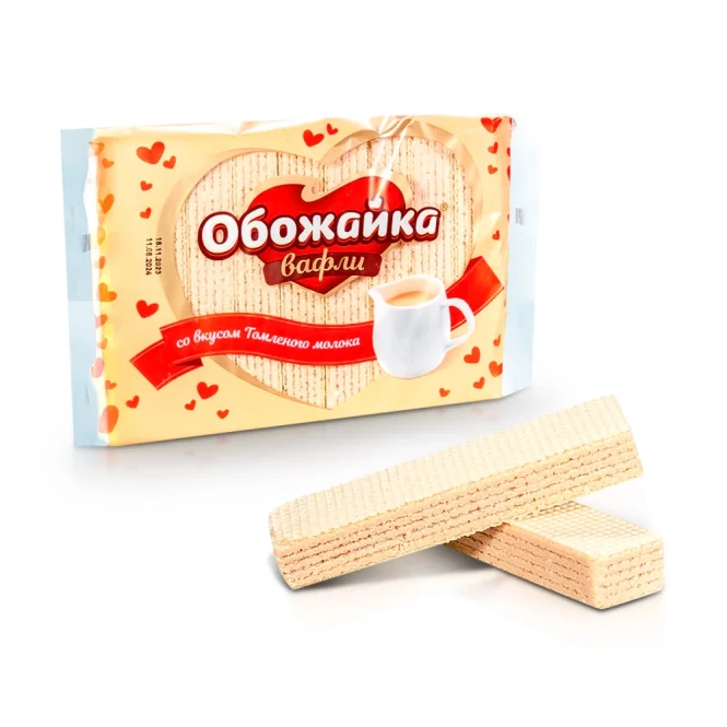 Вафли - Обожайка, со вкусом топленого молока, 225 г