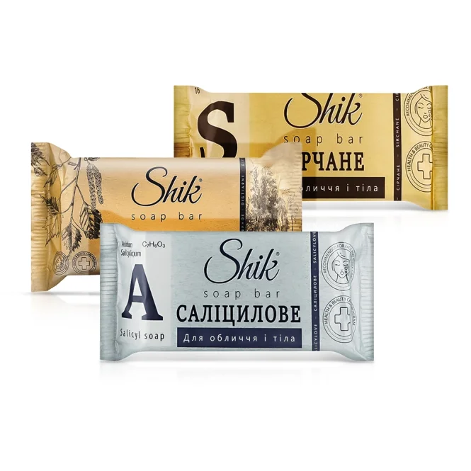 Набор мыла - Shik, для проблемной кожи, дегтярное + салициловое + серное