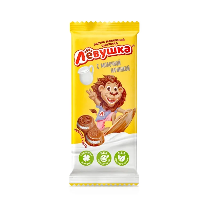 Milchschokolade  - Ljowuschka, mit Milchfüllung, Slavjanka, 85 g