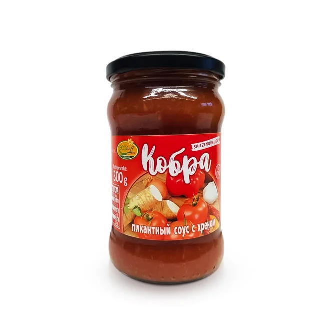 Tomatensoße - Kobra, mit Meerrettich, ECOhoff, 300 g