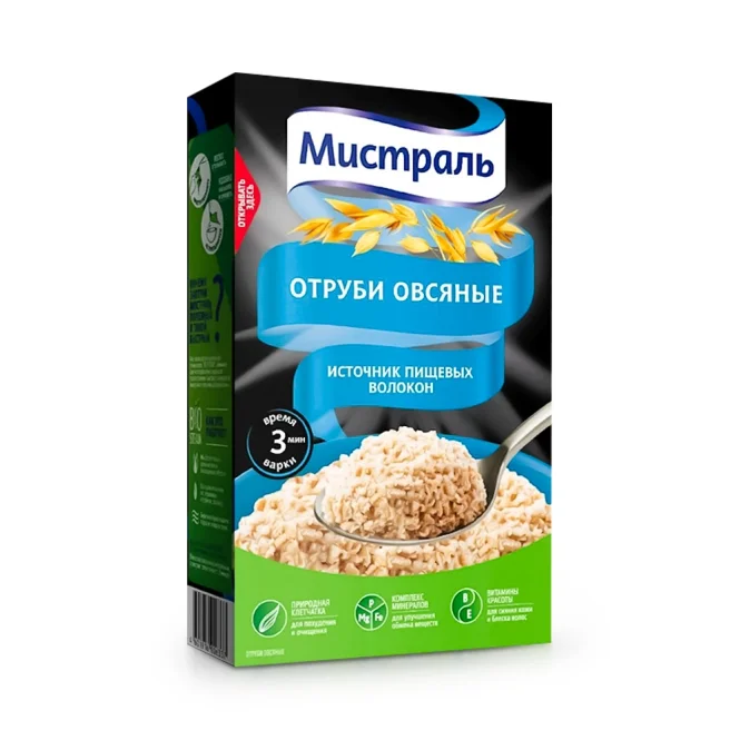  Отруби овсяные, Мистраль, 400 г
