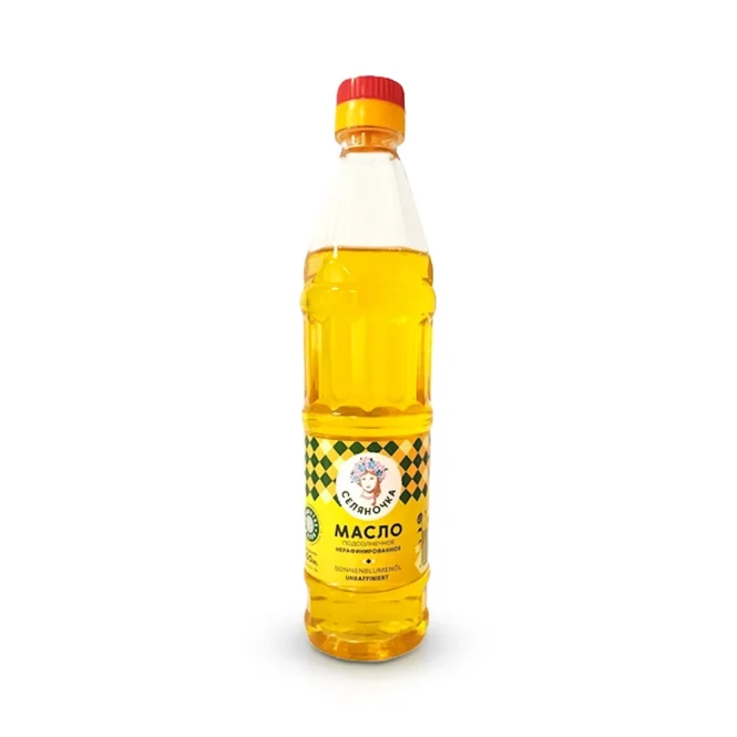  Масло подсолнечное нерафинированное, Селяночка, 0,5 л