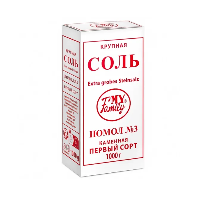 Соль экстра крупная, Моя семья, 1 кг