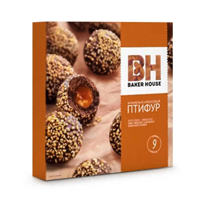 Мини-пирожные - Птифур, с карамельно-арахисовой начинкой, Baker House, 225 г