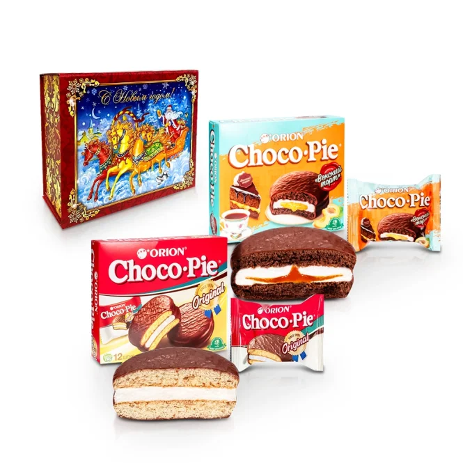 Geschenkset - Neujahr Choco Pie 6, 720 g