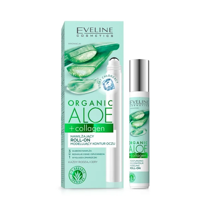  Augencreme - Modellierung, Roller, Organik Aloe + Kollagen, Eveline, 15 ml