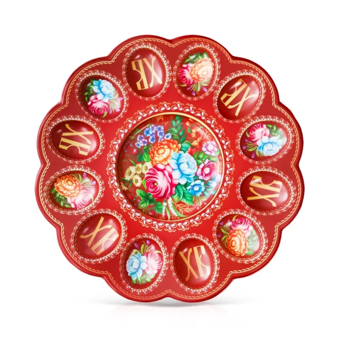 Osterständer für 12 Eier und 1 Kulitsch - Schostowo, Kunststoff, Ø 30 cm