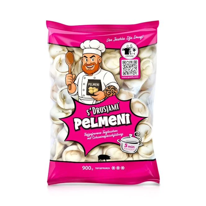 Pelmeni, Teigtaschen - s'Drusjami, mit Schweinefleisch, 900 g