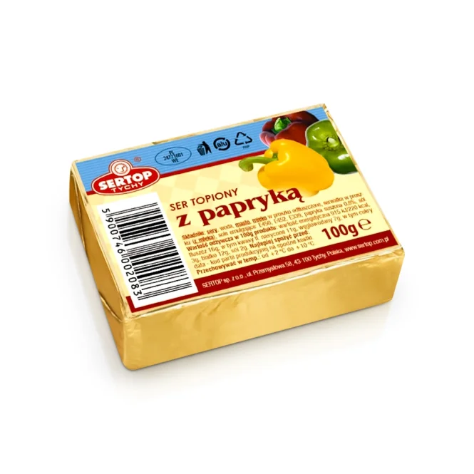 Schmelzkäse, mit Paprika, Sertop, 100 g