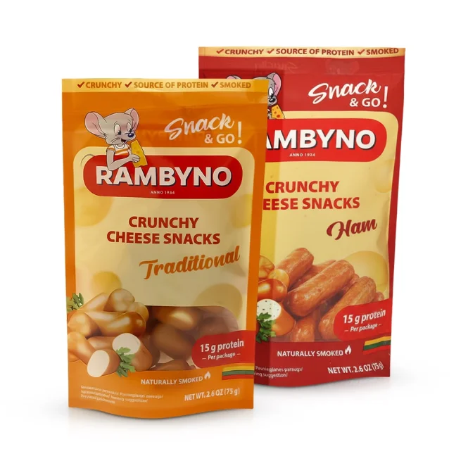 Набор плавленого сыра - Рамбино, копченый, 45 % жирности, 2 х 75 г