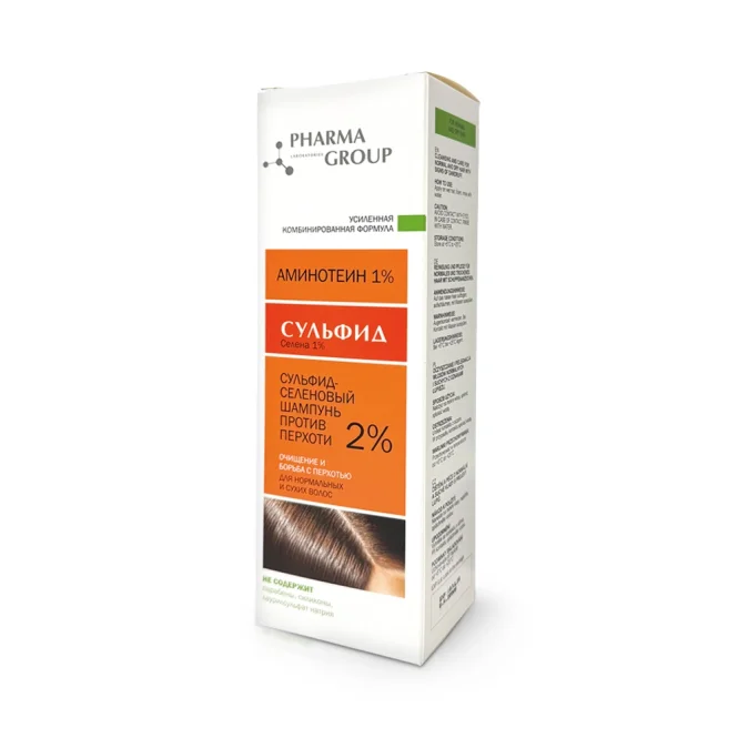 Anti-Schuppen-Shampoo mit 2 % Selensulfid für normales und trockenes Haar, Pharma Group, 150 ml