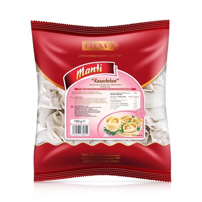 Manti, Teigtaschen mit Rindfleisch, Elena, 750 g