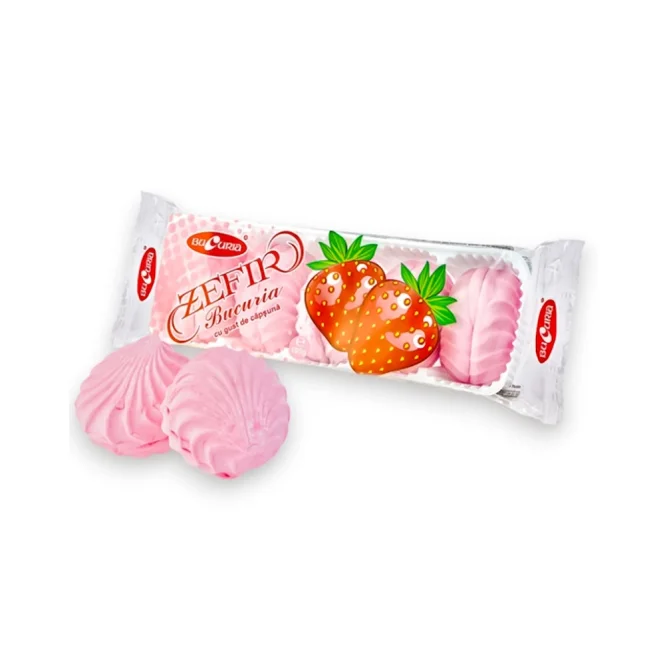Зефир со вкусом клубники, Bucuria, 195 г
