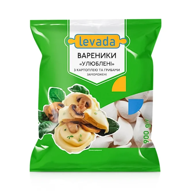 Вареники - Любимые, с картошкой и грибами, Levada, 900 г
