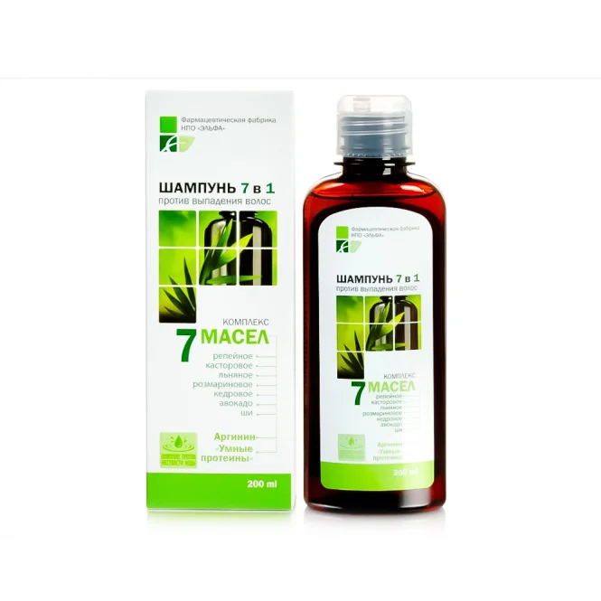 Shampoo – 7 Öle, gegen Haarausfall, 7-in-1, 200 ml