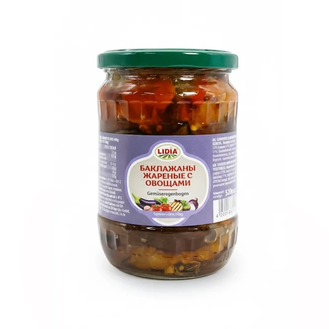 Баклажаны жареные с овощами - Овощная радуга, Lidia, 520 г