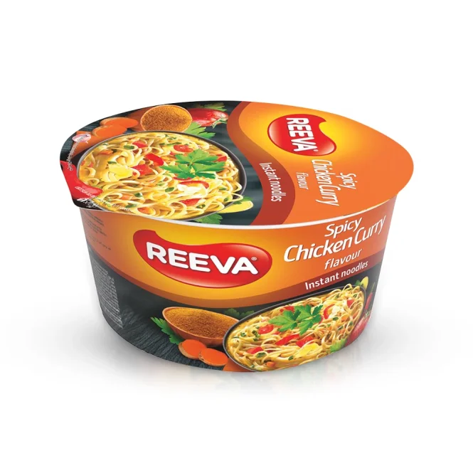 Лапша быстрого приготовления, со вкусом острой курицы карри, Рива, 75 г